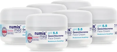 Produktbild von numis med Gesichtscreme ph 5.5 - Hautberuhigende Tagescreme für empfindliche & sensible Haut - Gesichtspflege 6x 50 ml
