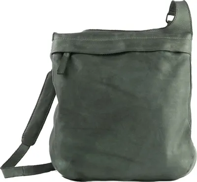 Produktbild von HAROLD'S Leder Schultertasche Umhängetasche Submarine Shopper Zip Green dunkelgrün
