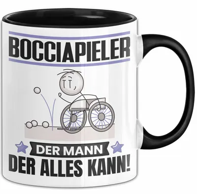 Produktbild von Bocciapieler Tasse Geschenk für Bocciapieler Der Mann Der Alles Kann Geschenkidee zum Geburtstag (Schwarz)