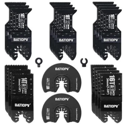 Immagine prodotto di Set di lame per sega multifunzione 22tlg, accessori universali per legno, metallo e plastica | Compatibile con Makita, Dewalt, Einhell, Fein, Ryobi