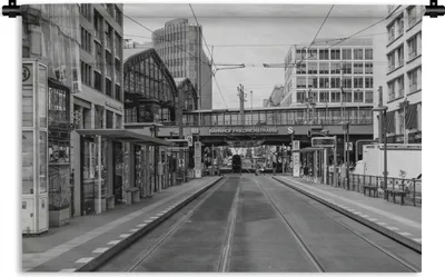 Produktbild von MuchoWow® Wandteppich Wandbehang Berlin - Straßenbahn - Schwarz - Weiß 120x80 cm Tapisserie Dekoration Wandtuch - Wanddekorationen - Wandtücher