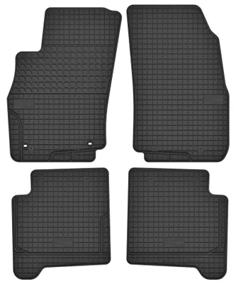 Produktbild von Gummi-Fußmatten für Fiat Grande Punto 2005-2009 (Schrägheck) – 4-tlg, Schwarz, passgenau – Wielganizator SolidTread
