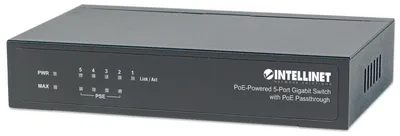 Produktbild von Intellinet 5-Port PoE+ Gigabit Switch m. PoE-Passthrough