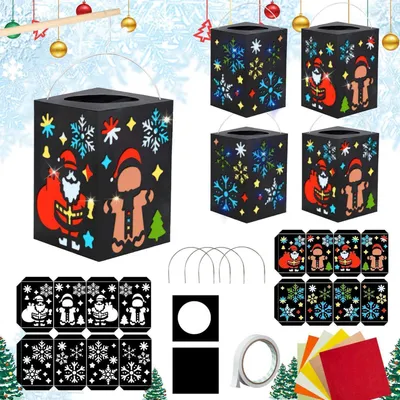 Immagine prodotto di Kit per creare lanterne natalizie, set da 4 pezzi, ideale per momenti in famiglia e decorazioni