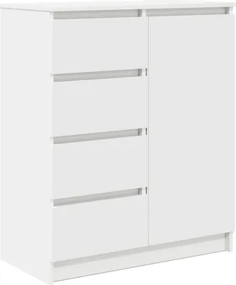 Zdjęcie produktu dla Komoda z szufladami Biała 71x35x84 cm Drewno klejone