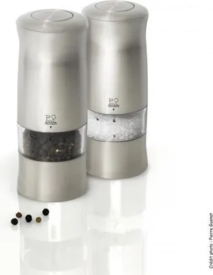 Image de Moulin à sel Peugeot Saveurs Zeli 14 cm électrique argenté