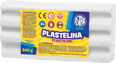 Produktbild von Astra Knetmasse 500g Weiß – weich, leicht zu modellieren und wiederverwendbar