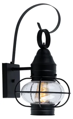 Produktbild von Gartenleuchte Laterne, Glasschirm, Stahl, schwarz, H 44,8 cm