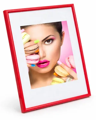 Produktbild von Photo Style Kunststoff Bilderrahmen Fotorahmen Wanddeko Collage Foto Poster - Farbe: Rot | Format: 50x70
