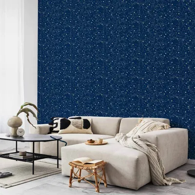 Produktbild von Vlies Tapete - Cosmic Inspirations - Pattern with Stars and Constellations on a Dark Background. 50x1000 cm Muster f-C-10103-j-a
