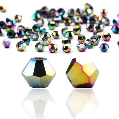 720 bunte facettierte Glasperlen 4 mm für DIY-Schmuck