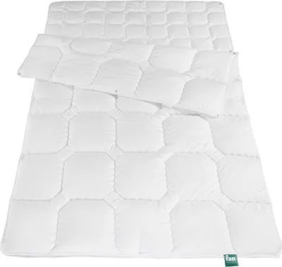 Produktbild von fan Microfaser Steppbett Kansas supersoft kochfest waschbar pflegeleicht hochwertig strapazierfähig 200x200 cm Weiß