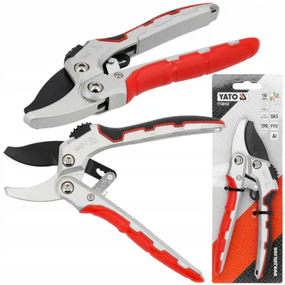 Produktbild von Yato YT-88122 Aluminium Amboss-Gartenschere mit Ratsche 190 mm