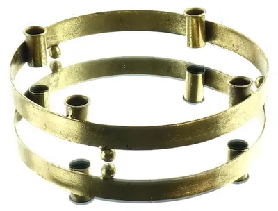 Produktbild von nature trends Stabkerzenbandring Goldfarben für 4 Kerzen Ø 30 - Metall