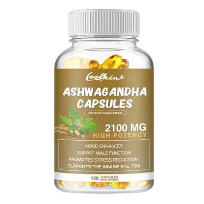 Immagine prodotto di Ashwagandha 2100mg (120 capsule) integratore alimentare, cervello, memoria, ansia, stress, umore, salute del cervello, sistema immunitario, energia
