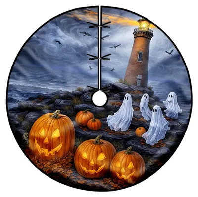 Produktbild von Kürbisbaumrock für Halloween, festliche Dekoration in Orange, 91,4 cm
