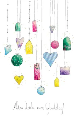 Produktbild von Geburtstag - Glückwunschkarte im Format 11,5 x 17 cm mit Umschlag