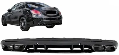 Imagen del producto de Difusor para Mercedes Clase C W205 S205 AMG Sport Line, modelo 14-20, con aspecto C63S, color . Consejos.