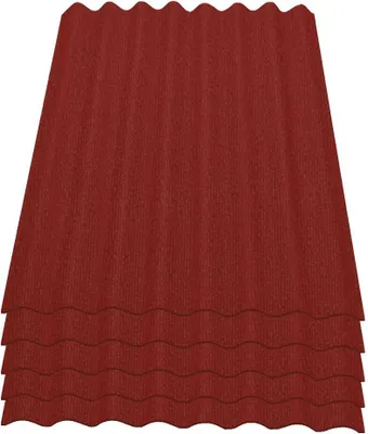 Produktbild von Onduline Easyline Dachplatte Wandplatte Bitumenwellplatten Wellplatte 5x0,76m²  - rot