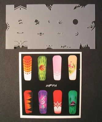 Produktbild von NailArt Airbrush-Schablone MPF14