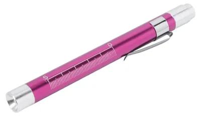 Image de Lampe stylo LED, éclairage jaune, tête concave, lampe stylo médicale en alliage d'aluminium avec dilatateur de pupille, violet