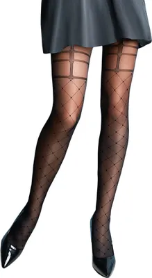 Produktbild von Giulia Strumpfhosen mit Muster gemustert Pamela ( 40N1 ) Schwarz S