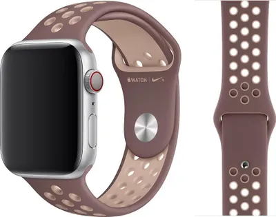Produktbild von Original Apple Nike Sport Armband M/L 42/44/45mm MTP22ZM/A Smokey Mauve/Particle Beige
