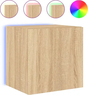 Obrázok produktu pre TV nástenná skrinka s LED svetlami dub sonoma 40,5x35x40 cm