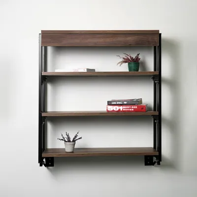 Produktbild von Murphy Klapptisch und Wandregal – Platzsparender Klapptisch aus MDF für kleine Räume