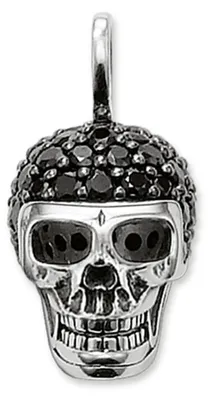 Produktbild von THOMAS SABO Anhänger Totenkopf Pavé 925er Sterlingsilber, Geschwärzt