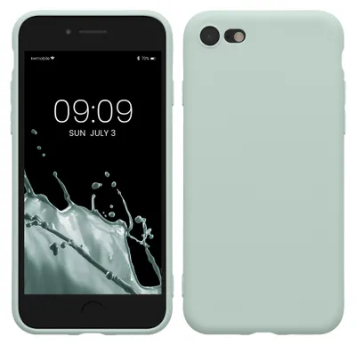 Produktbild von kwmobile Handyhülle für Apple iPhone SE (2022) / SE (2020) / 8 / 7 Hülle - weiches Handy Silikon Case - Schutzhülle Cover - Cool Mint