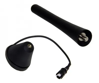 Image de Premium Toit Tige courte Antenne voiture Radio 10cm RAKU II 2 Noir nombreux véhicules