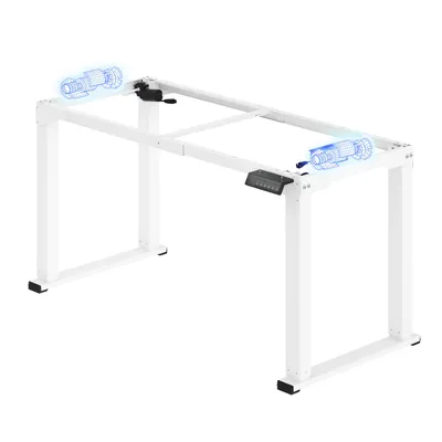 Immagine prodotto di FLEXISPOT: telaio per scrivania regolabile in altezza con 4 gambe, doppio motore, portata di 150 kg, 4 impostazioni memorizzabili, per l'ufficio e la casa, bianco