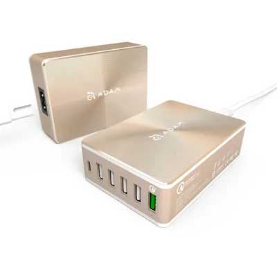 Produktbild von Adam Elements OMNIA PA601- Multi USB Charger mit QC 3.0 Port - Gold