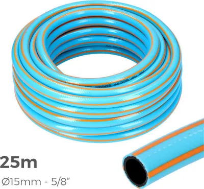 Image de Tuyau Arrosage Anti-torsion 25m Edm Tuyau Professionnel Anti-torsion, 15mm, 25m - Edm