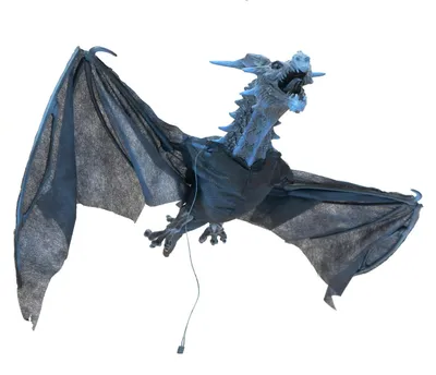 Produktbild von FLYING DRAGON - animierte Halloween Dekoration mit Licht- und Geräuscheffekten - 120cm - Sensor