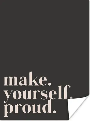 Produktbild von MuchoWow® Poster Zitate - Mach dich stolz - Selbstliebe - Selbstvertrauen - Text 90x120 cm - Wohnzimmer