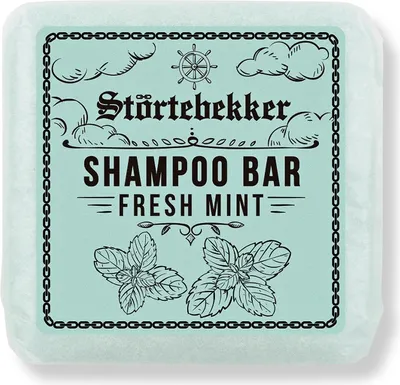 Produktbild von Störtebekker Festes Shampoo Fresh Mint - Handgefertigtes, veganes Shampoo für Herren & Damen - Wohlduftende Duschpflege für Haut und Haar