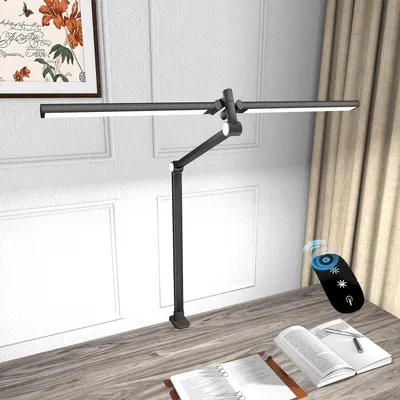 Zdjęcie produktu dla Lampa biurkowa LED z zaciskiem, 24W, 84 cm, możliwość regulacji jasności