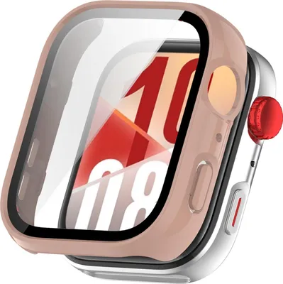 Produktbild von Für Huawei Watch Fit 4 Kunststoff Watch Hülle + Tempered 9H Hart Glas Pink