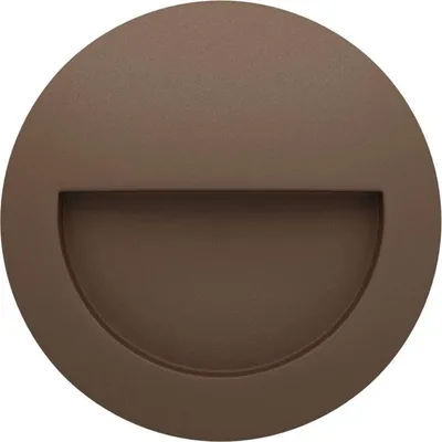 Imagen del producto de Beneito & Faure - Foco empotrable LED "Mis R Wall" de 3W - Lámpara de pared redonda, IP65, con interruptor, 2700K/3200K/4000K - Acabado en Corten