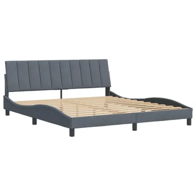 Immagine prodotto di Giroletto senza Materasso Hanko Grigio Scuro 180x200 cm Velluto