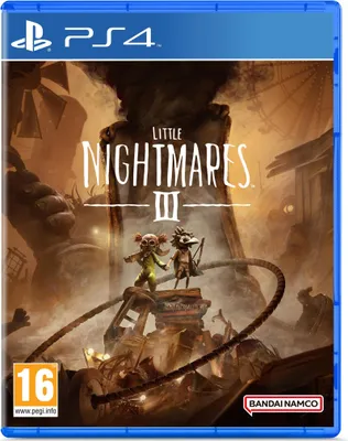 The cover art for the video game Little Nightmares III, featuring two characters in a dark, atmospheric setting.