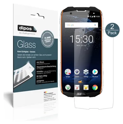 Produktbild von 2x Schutzfolie für Oukitel WP5000 matt - Anti-Shock 9H Folie dipos Glass