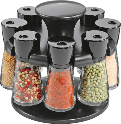 Produktbild von KÜCHENPROFI Gewürzkarussell Rondo 8 Gläser schwarz