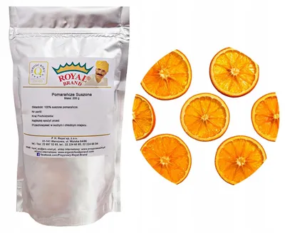 Obrázek produktu pro Sušené pomeranče 200 g – potravinářské pomerančové plátky do vánočního čaje