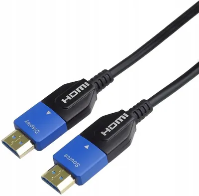 Imagen del producto de Cable HDMI 2.0 de alta velocidad + Ethernet, con conectores dorados, 15 metros