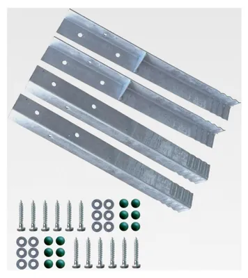 Produktbild von Winkelanker für Spielturm und Schaukel, feuerverzinkt, 500x45x45 mm, Erdanker, Grundanker zum Einbetonieren, 4 Stück (Set)