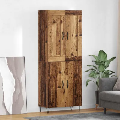 Obrázek produktu pro vidaXL Highboard old wood 69,5 x 34 x 180 cm materiál na bázi dřeva