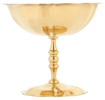 Eisbecher aus Edelstahl 304 mit Fuß, Dessertschale, Gold